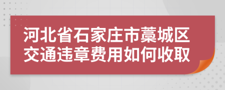 河北省石家庄市藁城区交通违章费用如何收取