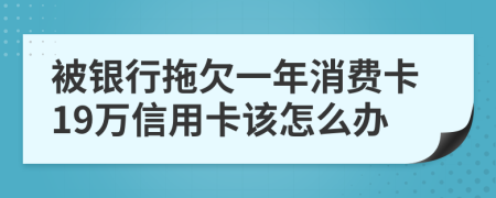 被银行拖欠一年消费卡19万信用卡该怎么办