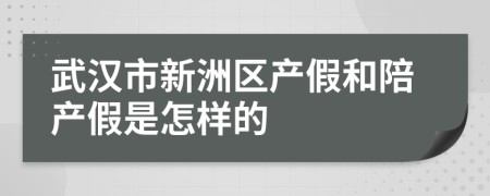 武汉市新洲区产假和陪产假是怎样的