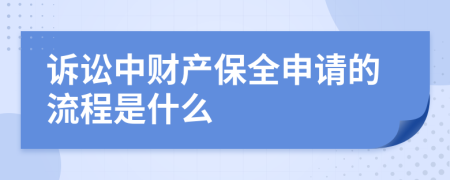 诉讼中财产保全申请的流程是什么