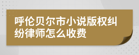 呼伦贝尔市小说版权纠纷律师怎么收费