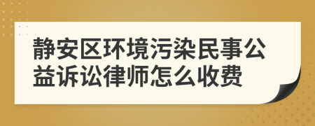 静安区环境污染民事公益诉讼律师怎么收费