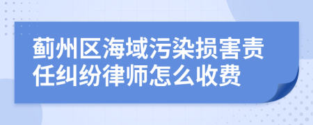 蓟州区海域污染损害责任纠纷律师怎么收费