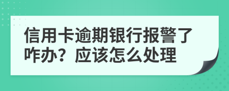 信用卡逾期银行报警了咋办？应该怎么处理