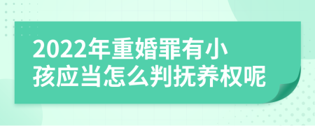 2022年重婚罪有小孩应当怎么判抚养权呢