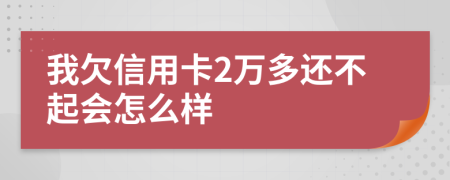 我欠信用卡2万多还不起会怎么样