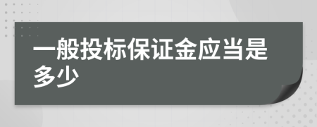 一般投标保证金应当是多少