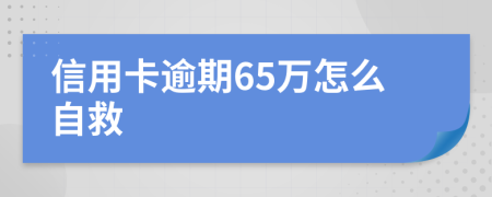 信用卡逾期65万怎么自救