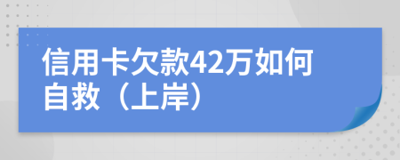 信用卡欠款42万如何自救（上岸）