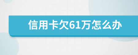 信用卡欠61万怎么办