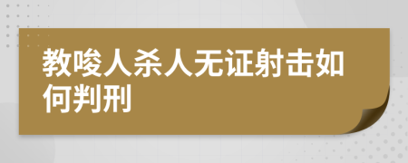 教唆人杀人无证射击如何判刑