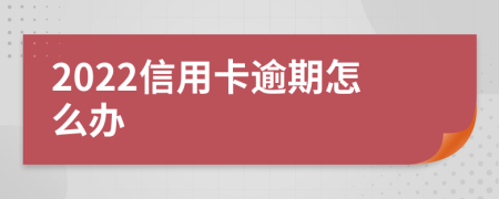 2022信用卡逾期怎么办