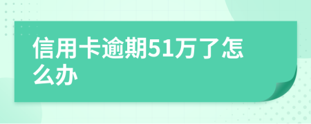 信用卡逾期51万了怎么办
