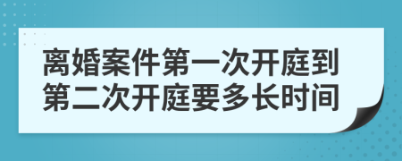 离婚案件第一次开庭到第二次开庭要多长时间