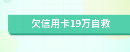 欠信用卡19万自救