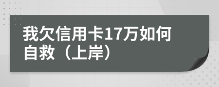 我欠信用卡17万如何自救（上岸）