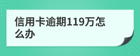 信用卡逾期119万怎么办