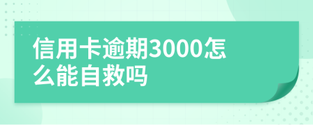 信用卡逾期3000怎么能自救吗