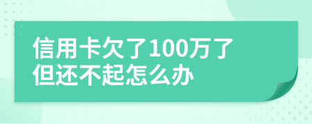 信用卡欠了100万了但还不起怎么办