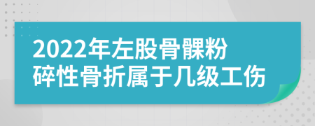 2022年左股骨髁粉碎性骨折属于几级工伤