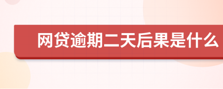 网贷逾期二天后果是什么