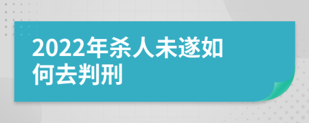 2022年杀人未遂如何去判刑