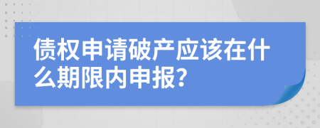 债权申请破产应该在什么期限内申报？