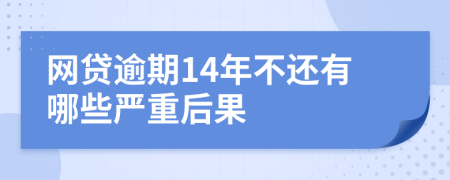 网贷逾期14年不还有哪些严重后果