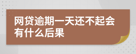 网贷逾期一天还不起会有什么后果