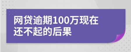 网贷逾期100万现在还不起的后果