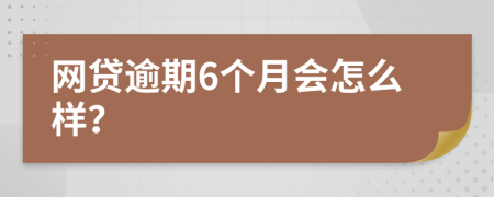 网贷逾期6个月会怎么样？