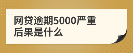 网贷逾期5000严重后果是什么