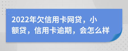 2022年欠信用卡网贷，小额贷，信用卡逾期，会怎么样