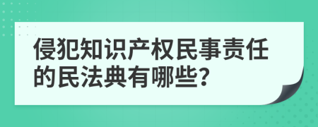 侵犯知识产权民事责任的民法典有哪些？