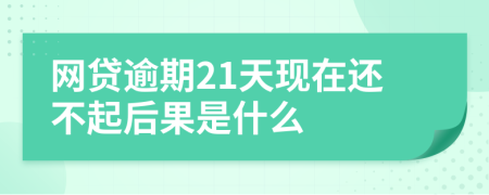 网贷逾期21天现在还不起后果是什么