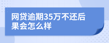 网贷逾期35万不还后果会怎么样