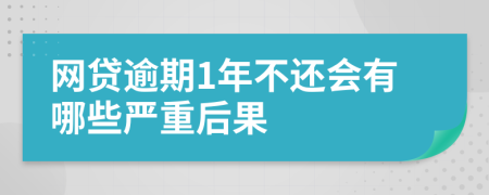 网贷逾期1年不还会有哪些严重后果