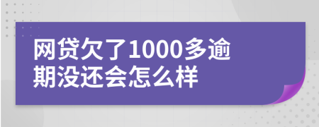 网贷欠了1000多逾期没还会怎么样