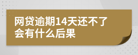 网贷逾期14天还不了会有什么后果