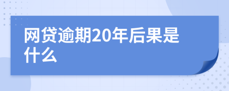 网贷逾期20年后果是什么