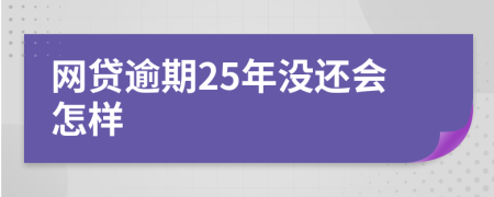 网贷逾期25年没还会怎样