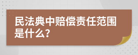 民法典中赔偿责任范围是什么？