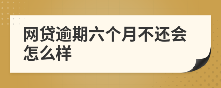 网贷逾期六个月不还会怎么样