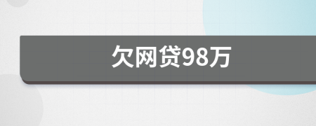 欠网贷98万