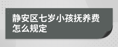 静安区七岁小孩抚养费怎么规定