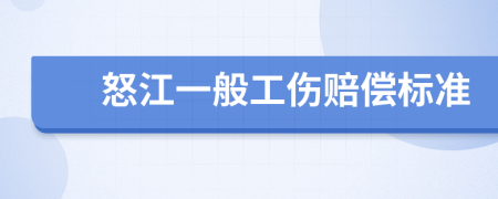 怒江一般工伤赔偿标准