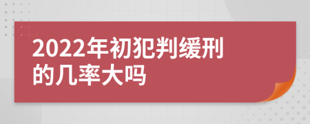 2022年初犯判缓刑的几率大吗