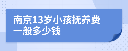 南京13岁小孩抚养费一般多少钱