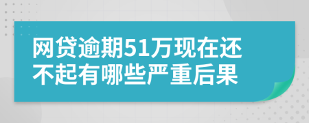 网贷逾期51万现在还不起有哪些严重后果