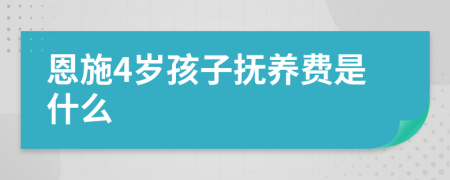 恩施4岁孩子抚养费是什么